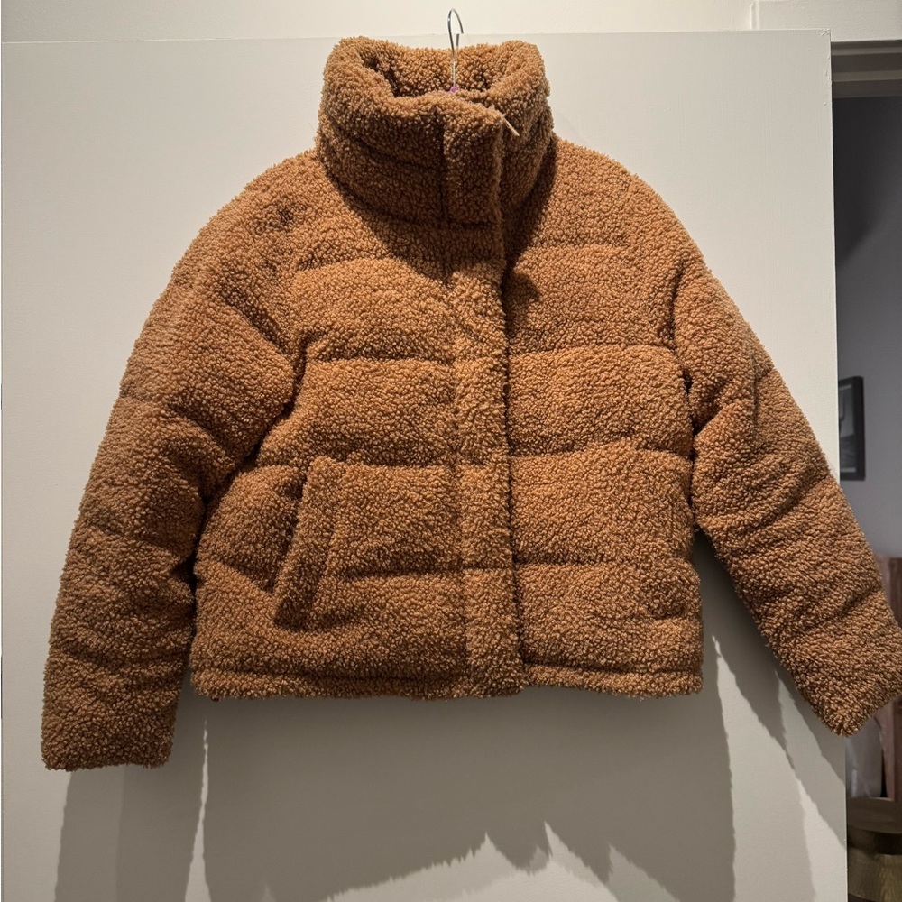 Abercrombie teddy coat, size medium
